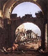 BELLOTTO, Bernardo Capriccio of the Capitol china oil painting reproduction